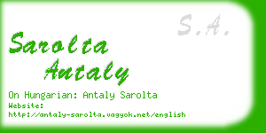 sarolta antaly business card